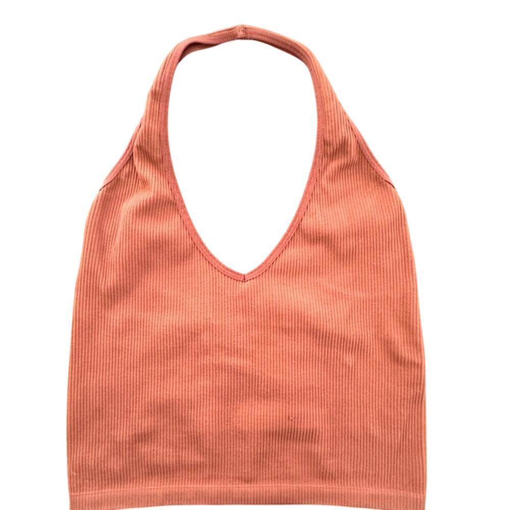 EUC- Out From Under Ribbed Halter Cropped Top - Picture 2 of 3